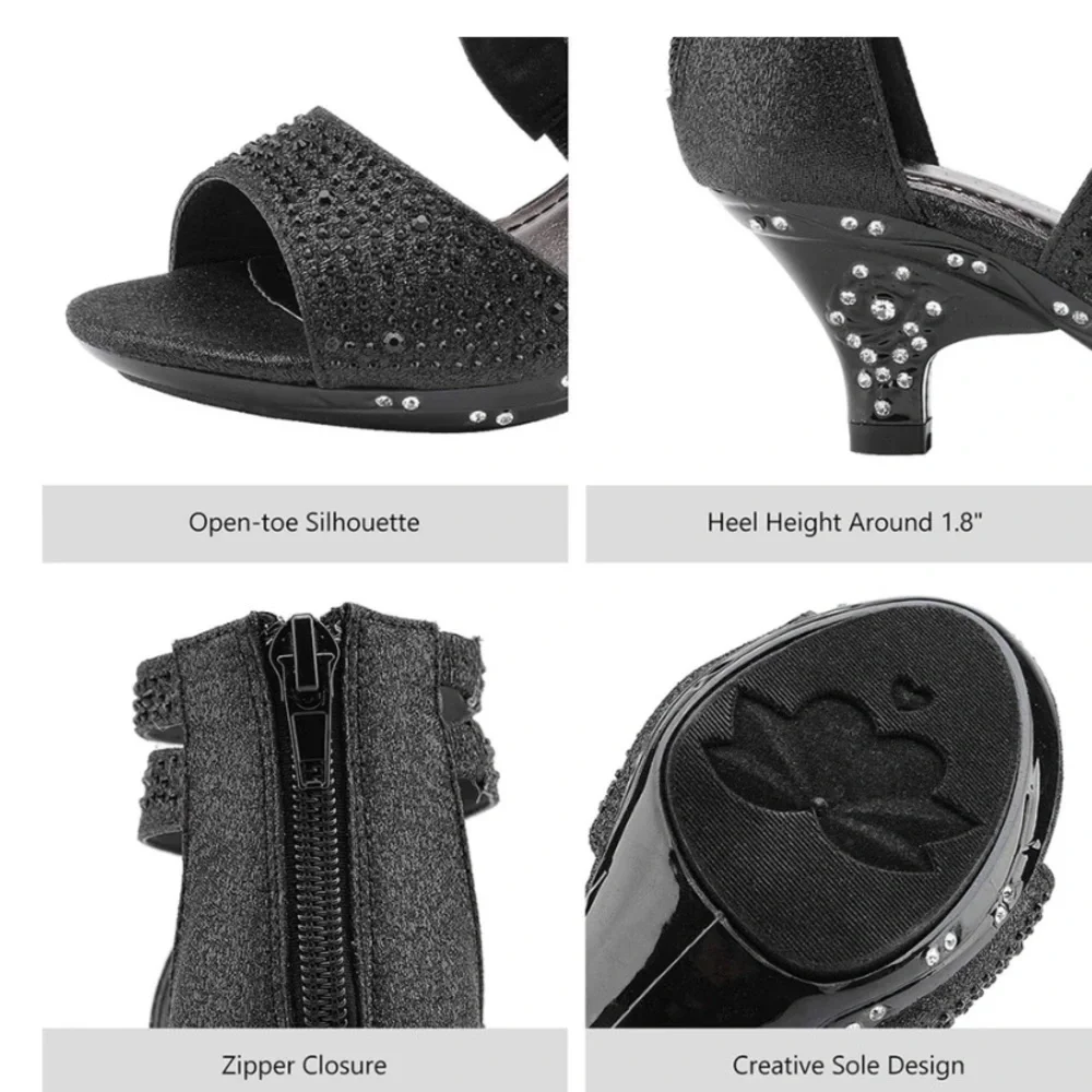 Dream pairs girls rhinestone sandals - Picture 4 of 5
